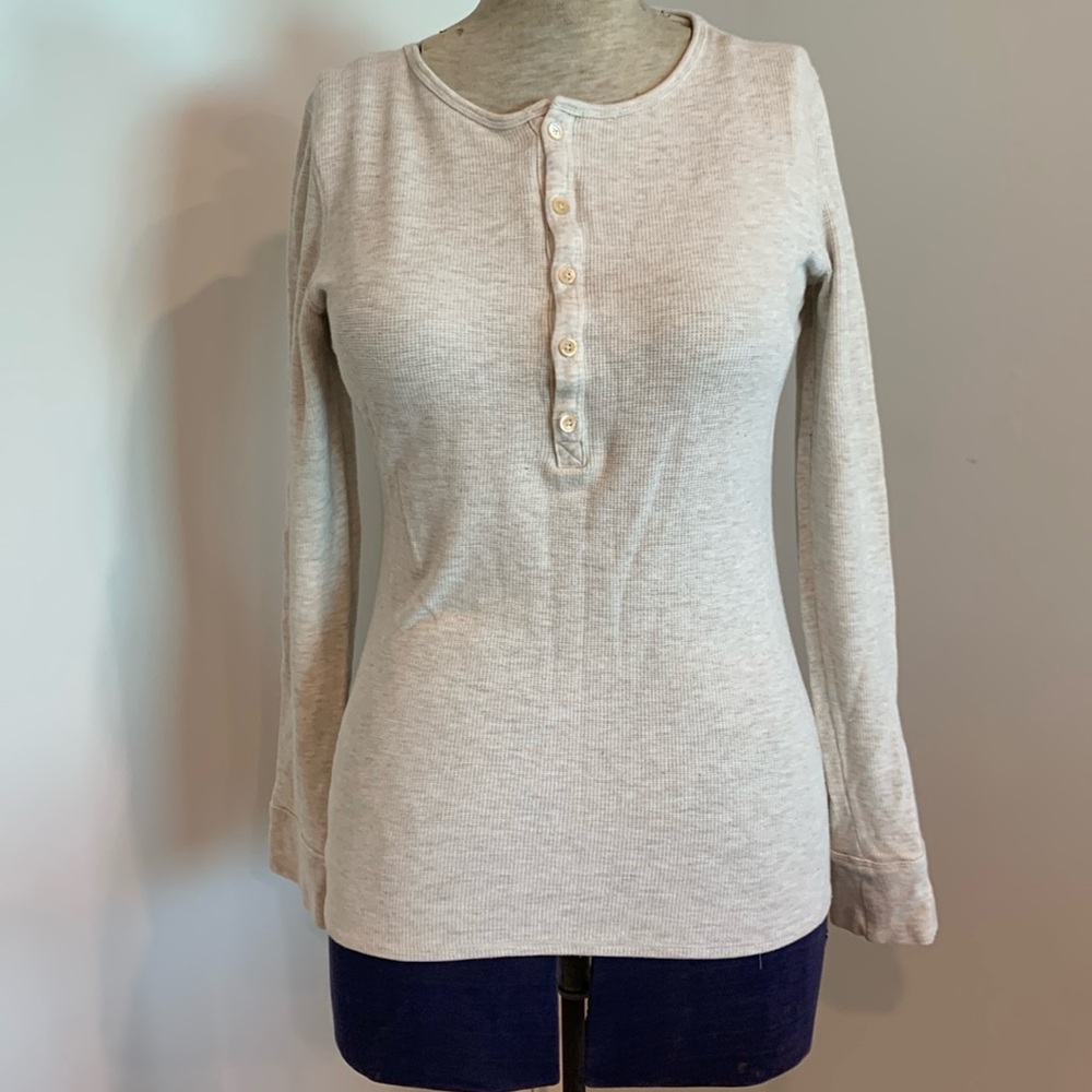 Golden by TNA Long Sleeve Henley Top. Size Large